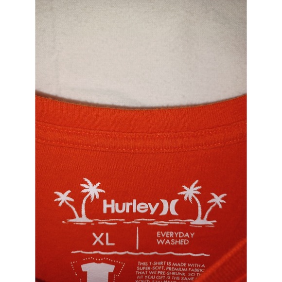 Hurley Rising Swell T-Shirt Mens Size XL Red Graphic USA - Picture 6 of 8